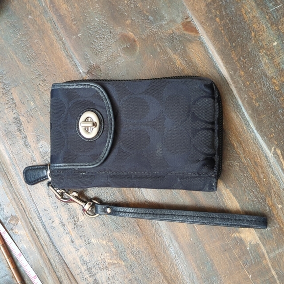 Coach Handbags - Black Coach Wallet/ Wristlet